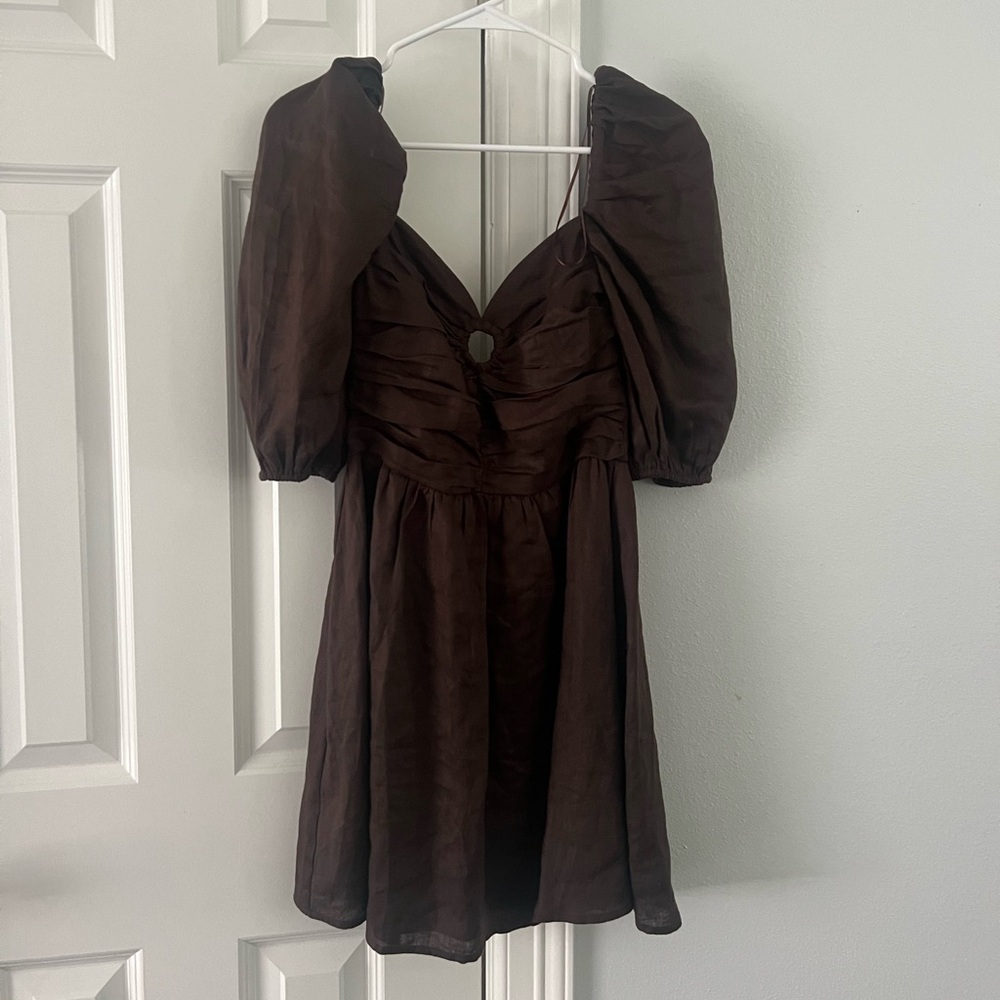 DISSH brown linen dress